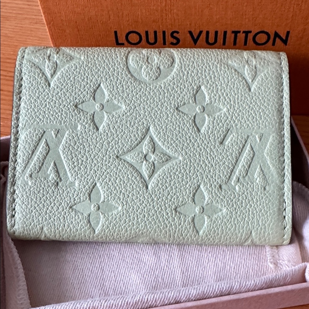 Louis Vuitton Rosalie Coin Card Holder, Pistachio Green Empreinte Leather - Picture 2 of 10